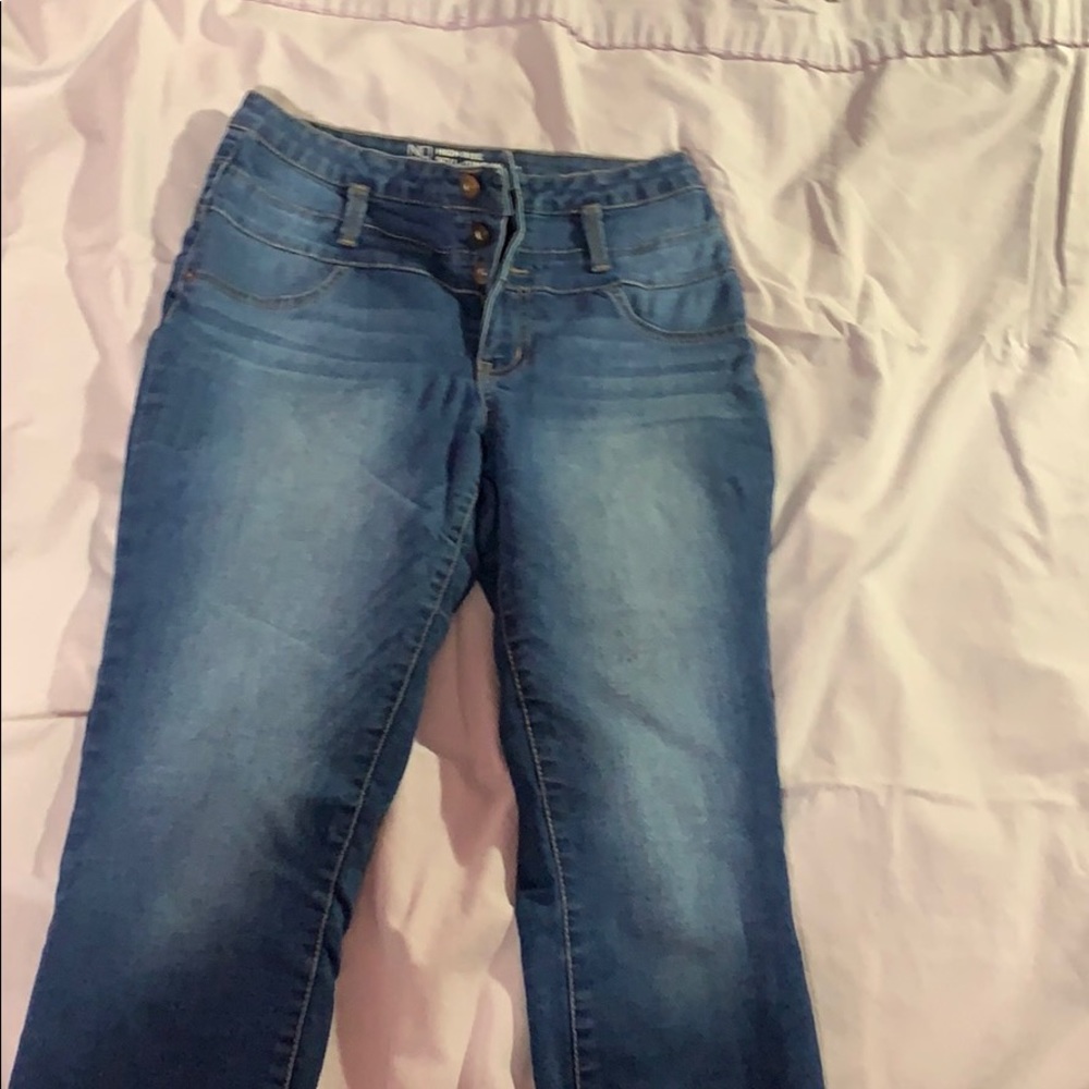Denim blue jeans